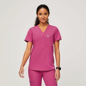Catarina One-Pocket Scrub Top Electric Orchid (Pink) Size XS